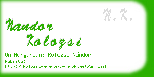 nandor kolozsi business card